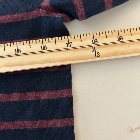 J McLaughlin Sweater Striped SZS Navy Multi Classic Preppy Long Sleeve - Picture 8 of 10